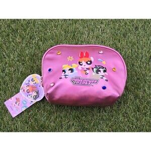 Miniso Powerpuff Girls Pink Irridescent  Cosmetic Bag Jems New With Tags